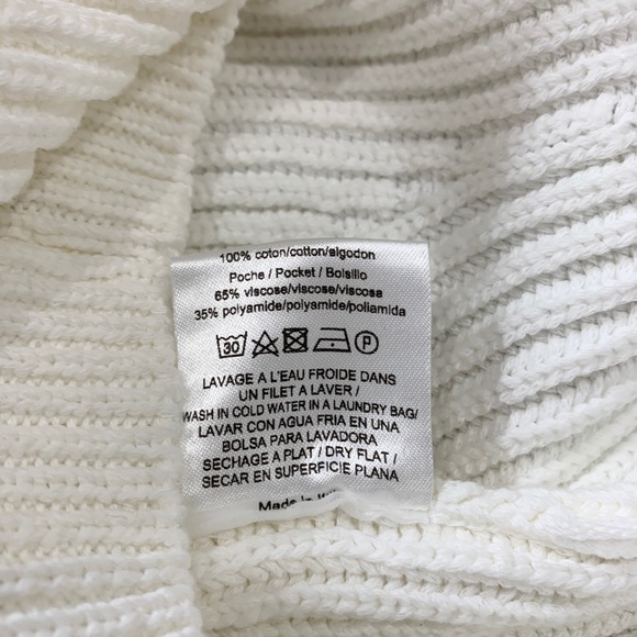 NEW Sandro Sharlene Knit Sweater (Sz 3 / L) Ribbed Crewneck Blanc Navy - Picture 16 of 16